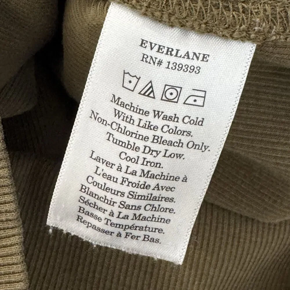 Everlane The Ribbed Tank Midi Dress Size XS Olive Green Organic Cotton Knit - Picture 12 of 13